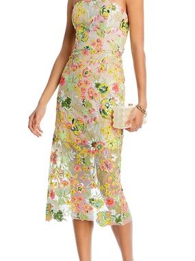 milly magnolia strapless beaded sequin maxi dress Milly Magnolia Strapless Beaded Sequin Maxi Dress